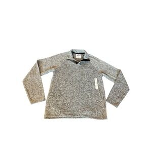 Sonoma Goods for Life Mens Gray‎ Quarter Snap Fleece Pullover Sweater Large